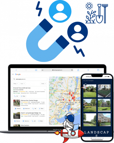 Landscaping Digital Marketing Professional landscaping services shown on local search results
